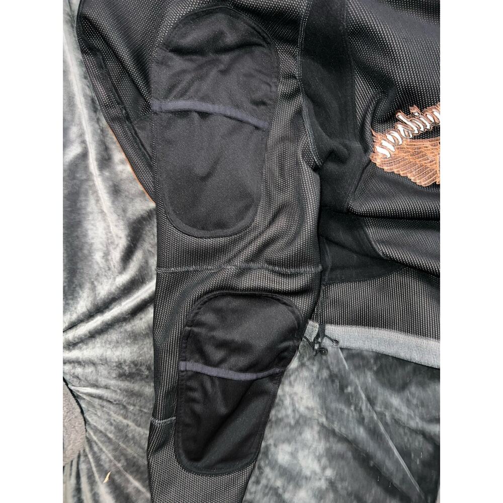 Harley-Davidson Women’s XL Full Zip Hoodie Gray Orange Trim Embroidered Y2K - Picture 11 of 13